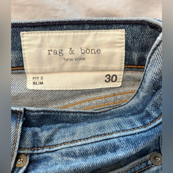 Rag & Bone Men's Jeans Size 30 Button Fly EUC Fit 2 Slim - Picture 3 of 11